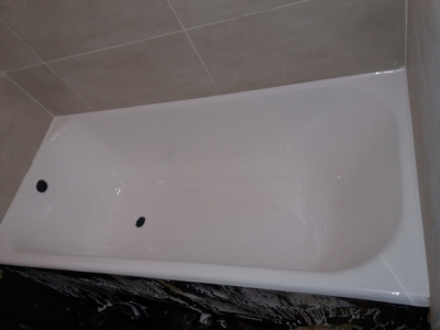 Востановление чугонной ванны акрилом в Киеве